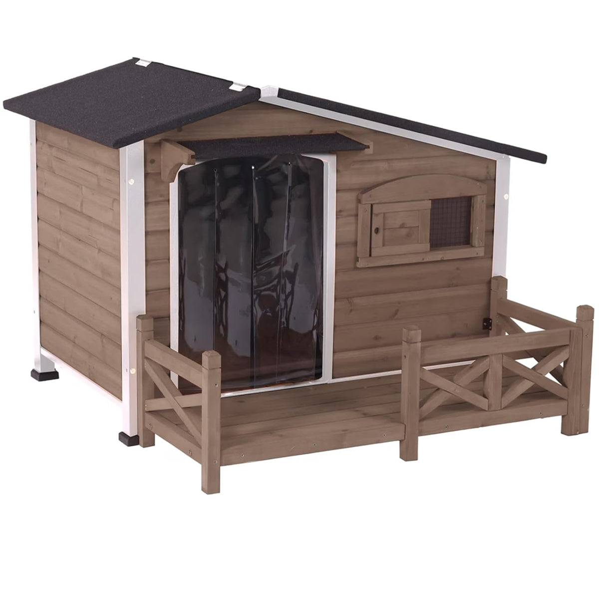GUTINNEEN Dog House Insulated for Small Dogs Outdoor Cat House Feral Cat Shelter with Thermal Liner