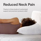 Nectar Tri-Comfort Cooling Pillow, Standard, Premium Memory Foam