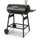 VINGLI Upgraded Barrel Charcoal Grill with Sides Table, Movable Outdoor Smoker with Chimney for Party Garden Patio and Backyard Cooking
