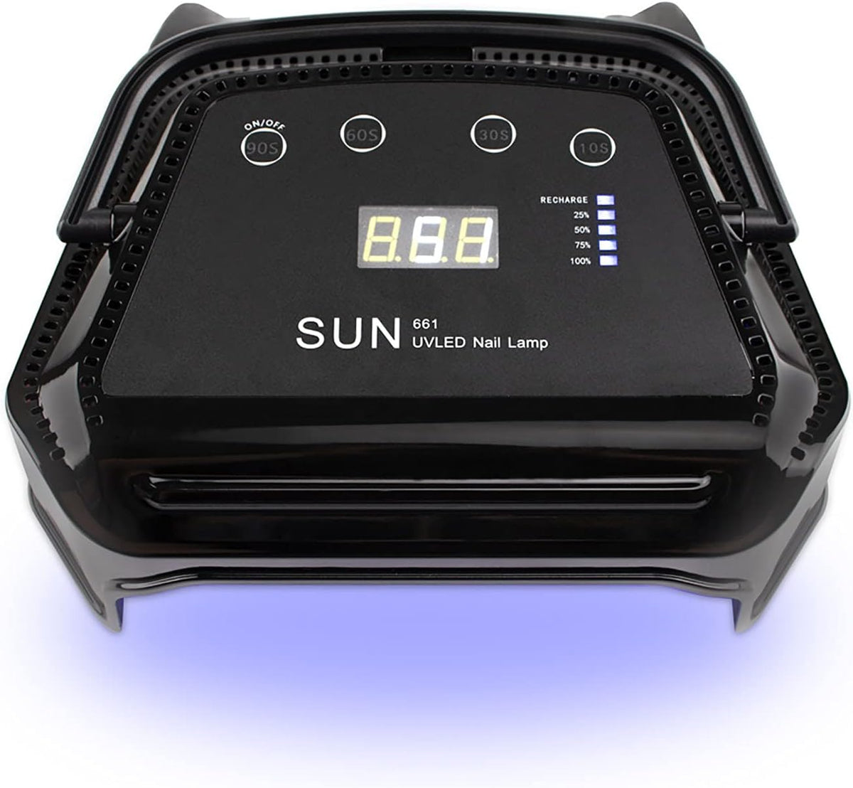 Portable Cordless UV LED Lamp 72W Rechargeable Nail Dryer Light Machine Lamp for Pro Manicure Drying Polish with Anti-UV Gloves