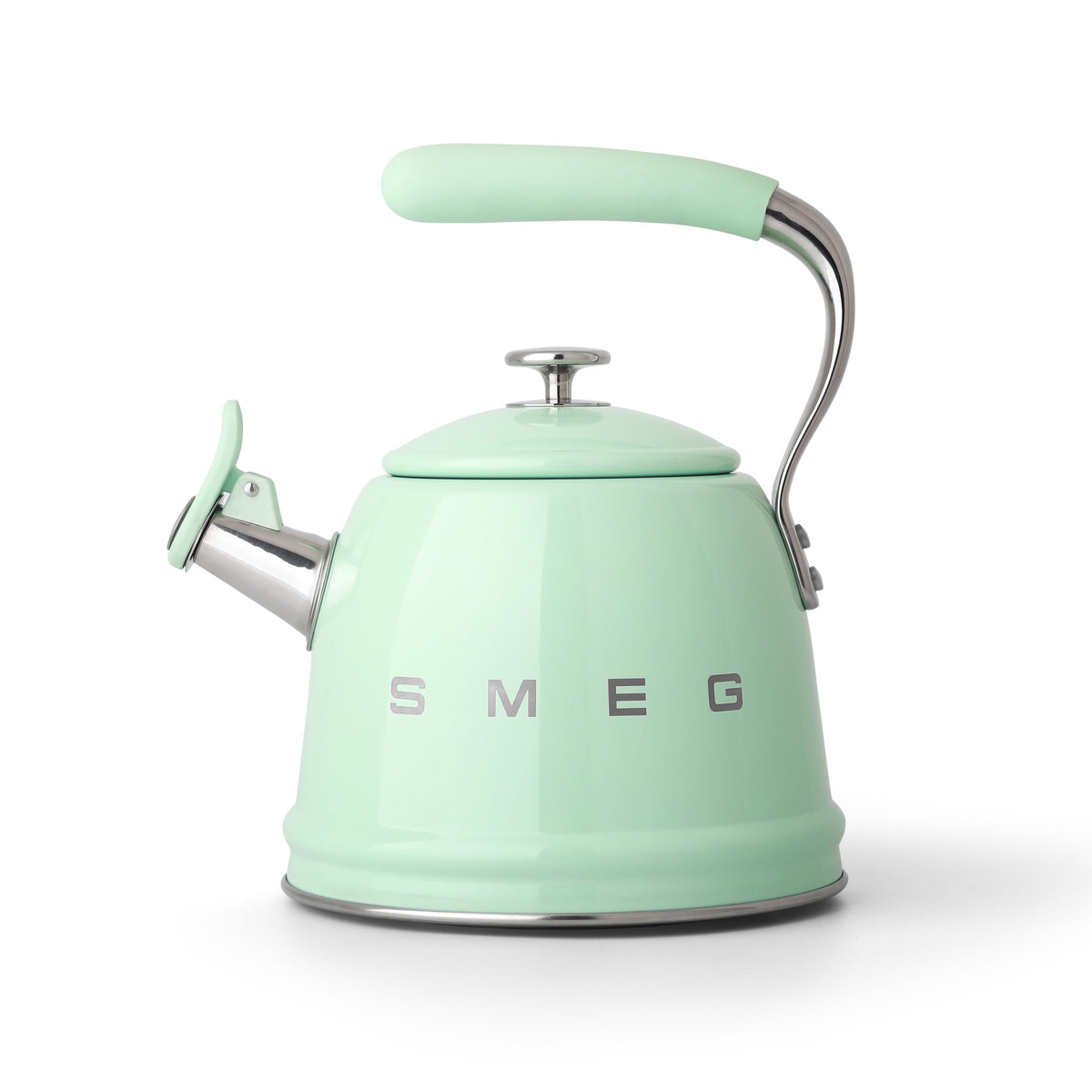 SMEG Stovetop Whistling Kettle – 50s Retro Style, 2.3 Liter (10 Cup / 2.4 Quart) Stainless Steel Tea Kettle with Iconic Design & Whistle – Premium Kitchen Statement Piece-Black