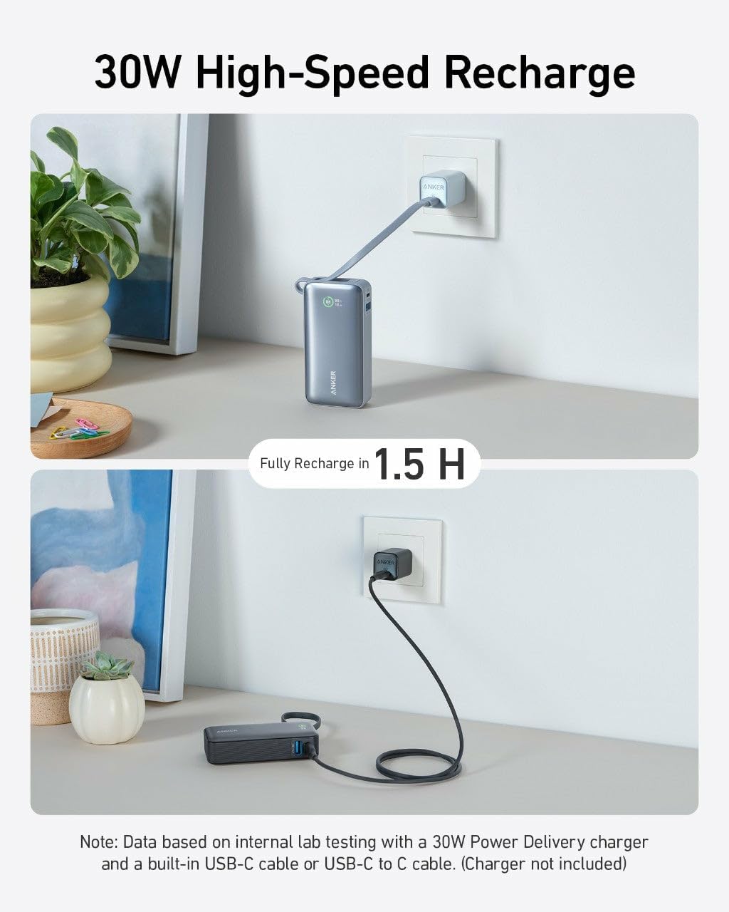 Anker Powerbank 545 Nano Black 10000 mAh