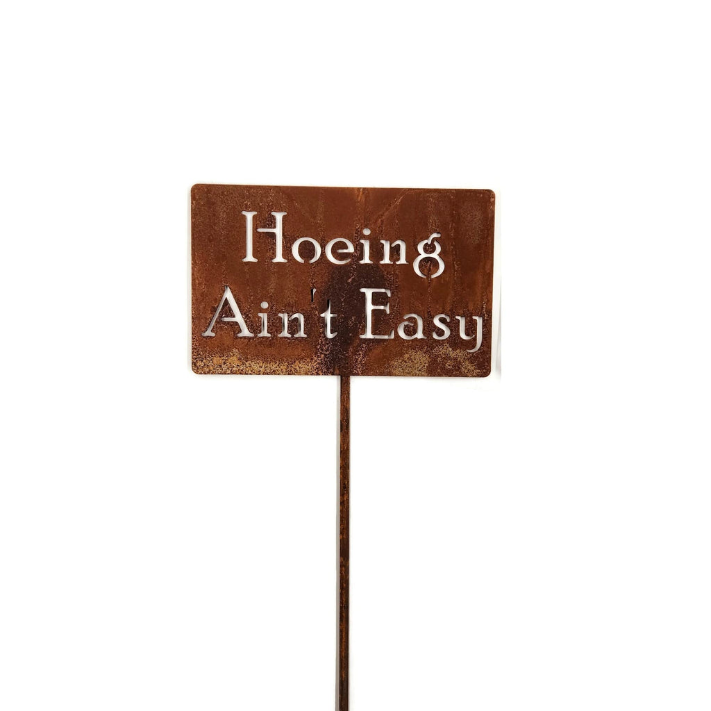 Funny Garden Stake 20 to 33 Inches Tall (No Pesticides Please, XL 33" Tall)