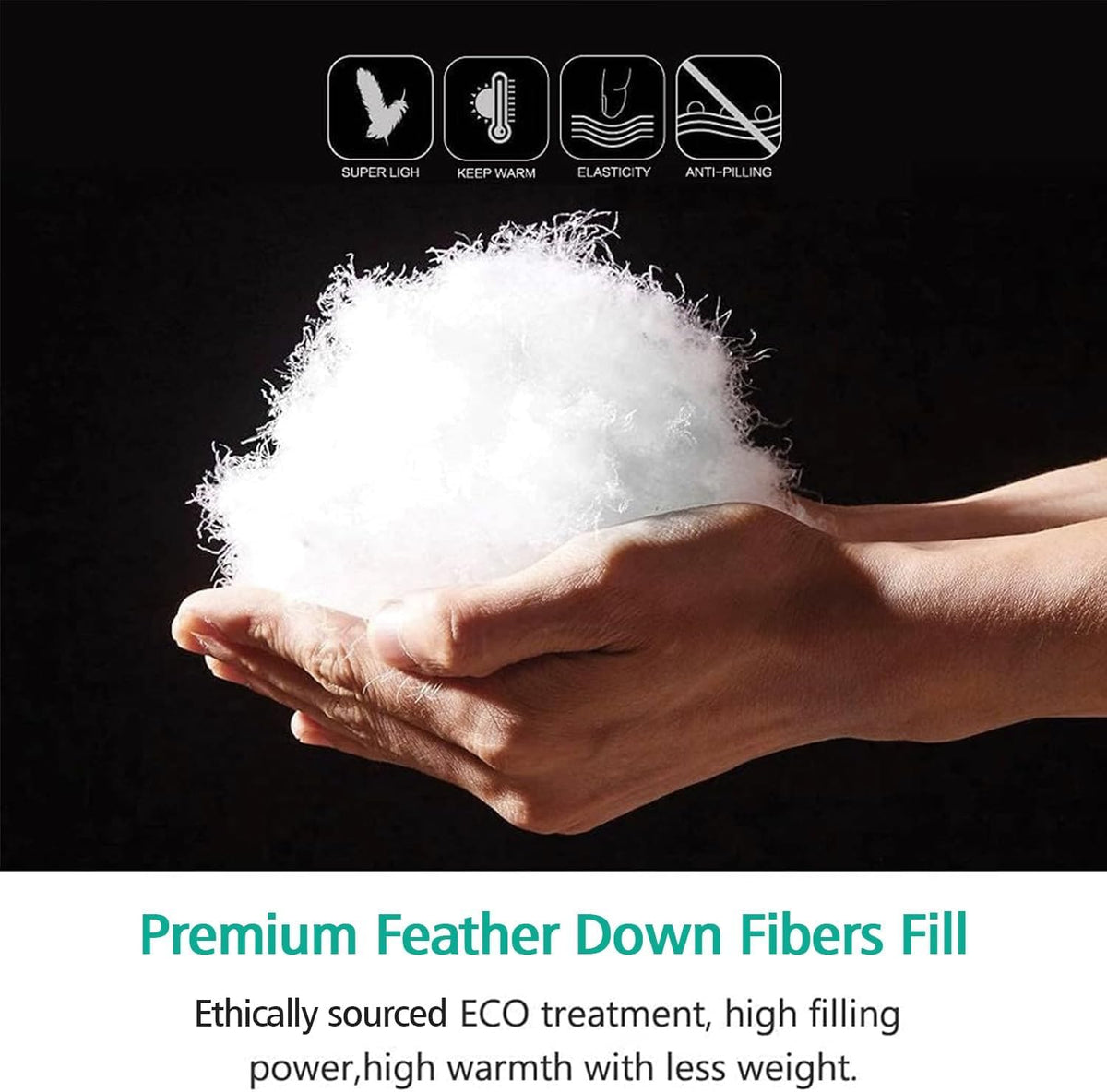 APSMILE Duvet Insert King,Fluffy Down Feather Fibers Comforter-All Season