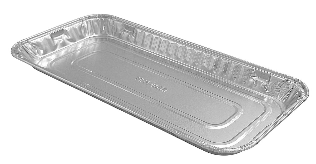 PACTOGO 11" x 4" x 1" Disposable Aluminum Foil Oblong Danish Cake Pans - Ideal Baking Tins for Sweets, Cakes, Cookies, Brownies (Pack of 100)