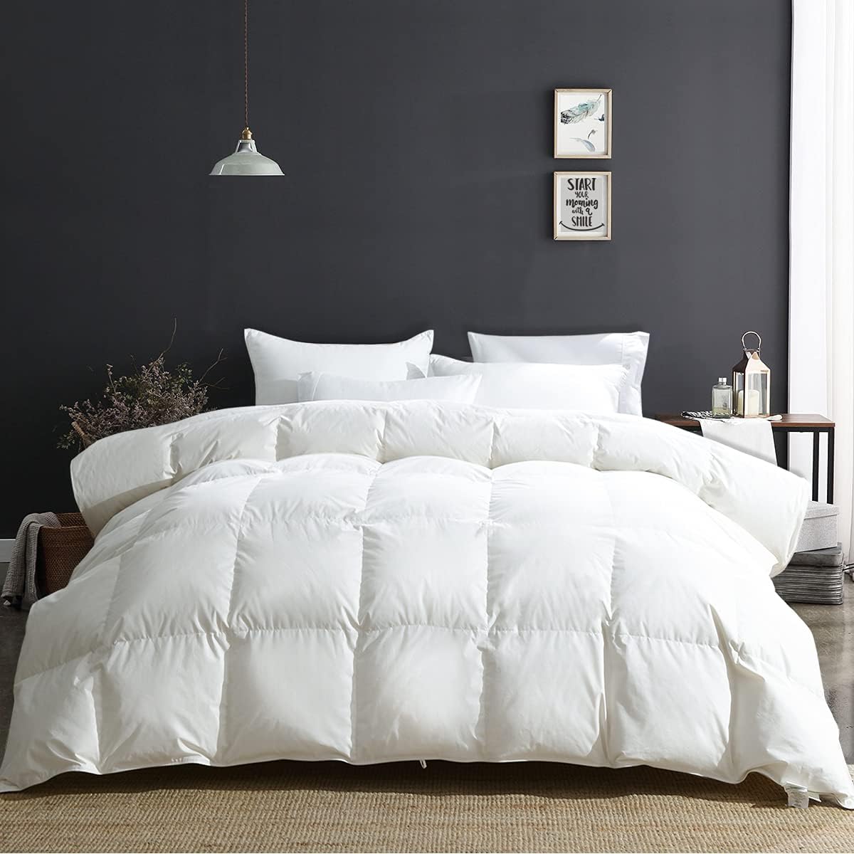 APSMILE Duvet Insert King,Fluffy Down Feather Fibers Comforter-All Season