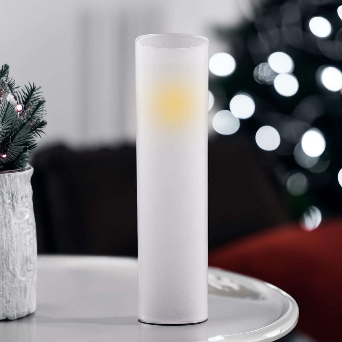 WGVI Hurricane Candle Holder Sleeve, W: 3", Ht: 14", Frosted Glass Cylinder Open Both Ends, Chimney Tube Shade, 12 Pieces