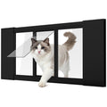 MOPHOTO Cat Door for Window, 34.65"-46.46" Width, 12.2" Height