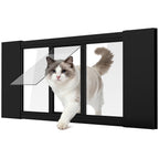 MOPHOTO Cat Door for Window, 34.65"-46.46" Width, 12.2" Height
