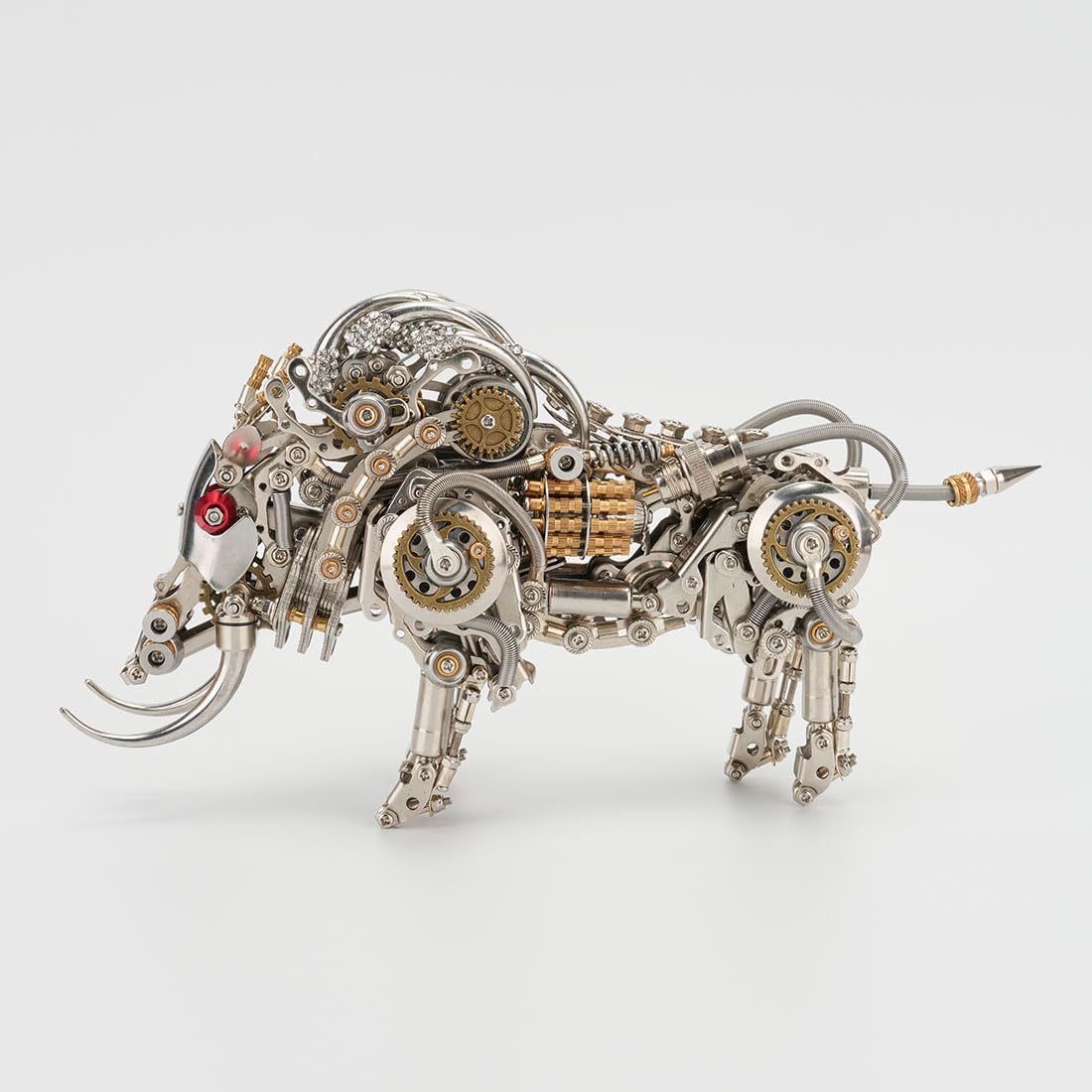 3D Metal Puzzle Boar Model Kit, 1100PCS DIY Assemble Steampunk Mechanical Wild Boar Model, Creative Handcrafted Metal Art Craft Desktop Display & Decoration for Adults
