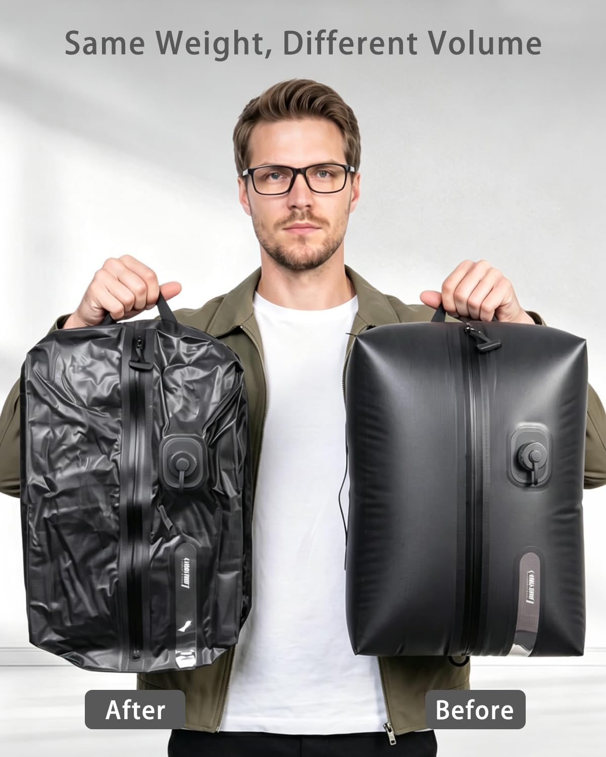 2-Pack 25L Carry On Vacuum Bags with Pump, Overpack Bags for Travel