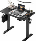 Claiks 32 x 19 Inch Rustic Brown Electric Standing Desk