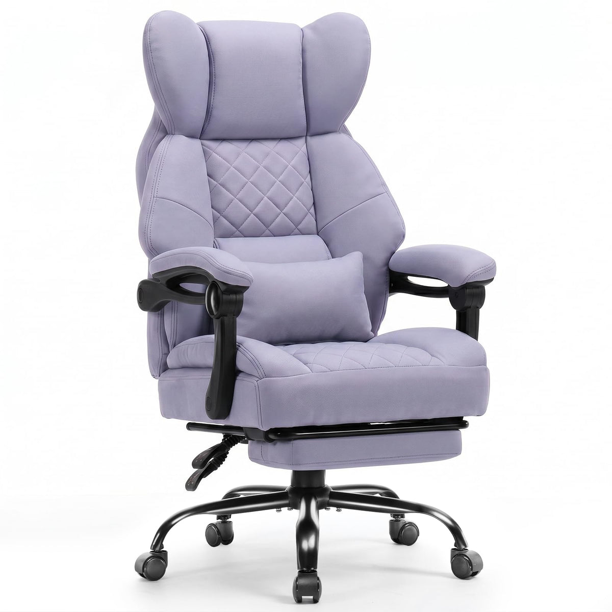 GTPLAYER Big&Tall Ergonomic Gaming Chair, Wide Spring Seat, Linkage Armrest,Earth BLK