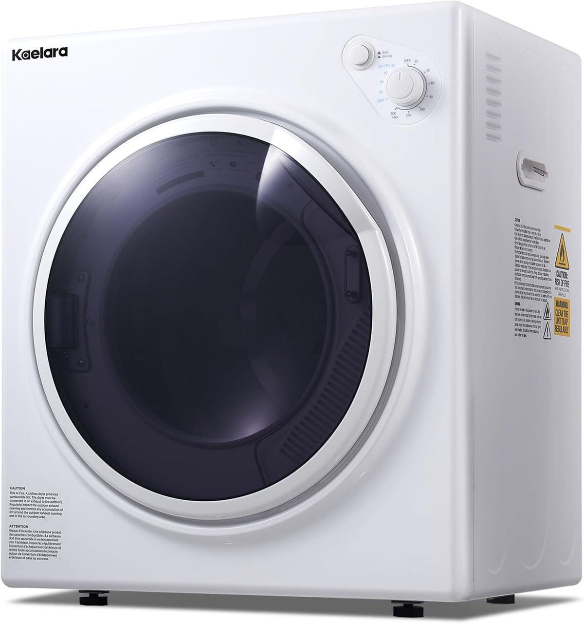 Portable Dryers for Apartment, 3.0 Cu.ft Portable Clothes Dryer with Stianless Steel Tub, Front Load Clothes Dryer Machine for Home, Apartment, 4 Dring Mode, Auto-shutt off, 1500W