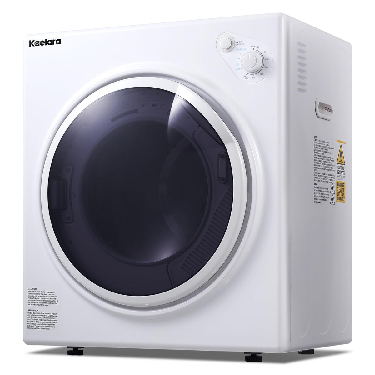 Portable Dryers for Apartment, 3.0 Cu.ft Portable Clothes Dryer with Stianless Steel Tub, Front Load Clothes Dryer Machine for Home, Apartment, 4 Dring Mode, Auto-shutt off, 1500W