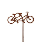 Hobby and Leisure Style Rustic or Powder Coated Metal Garden Stake or Stand (CUSTOM Medium Camper 23" Tall Including Stake, Spring Green)