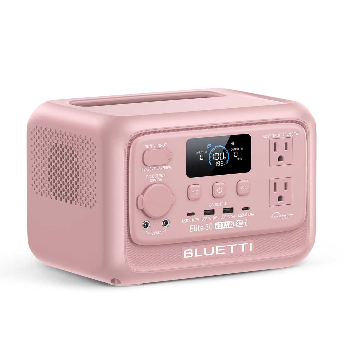 BLUETTI Elite 30 V2 Portable Power Station 288Wh 600W LFP Solar Generator