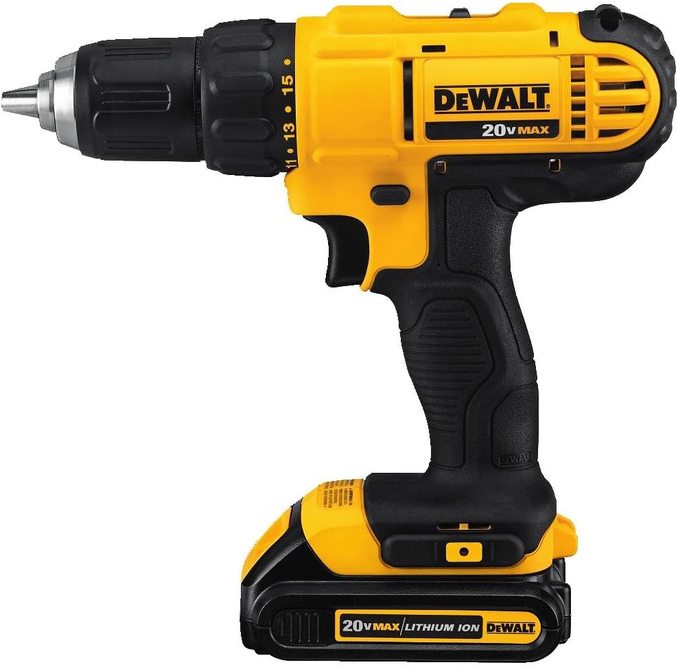 DEWALT 20V MAX* Cordless Drill/Driver Kit with Screwdriver/Drill Bit Set, 100-Piece (DCD771C2 & DWA2FTS100)