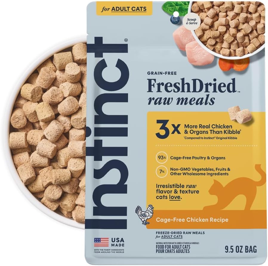 Instinct Freeze Dried Raw Meals, Natural Cat Food, Chicken, 25 oz. Bag