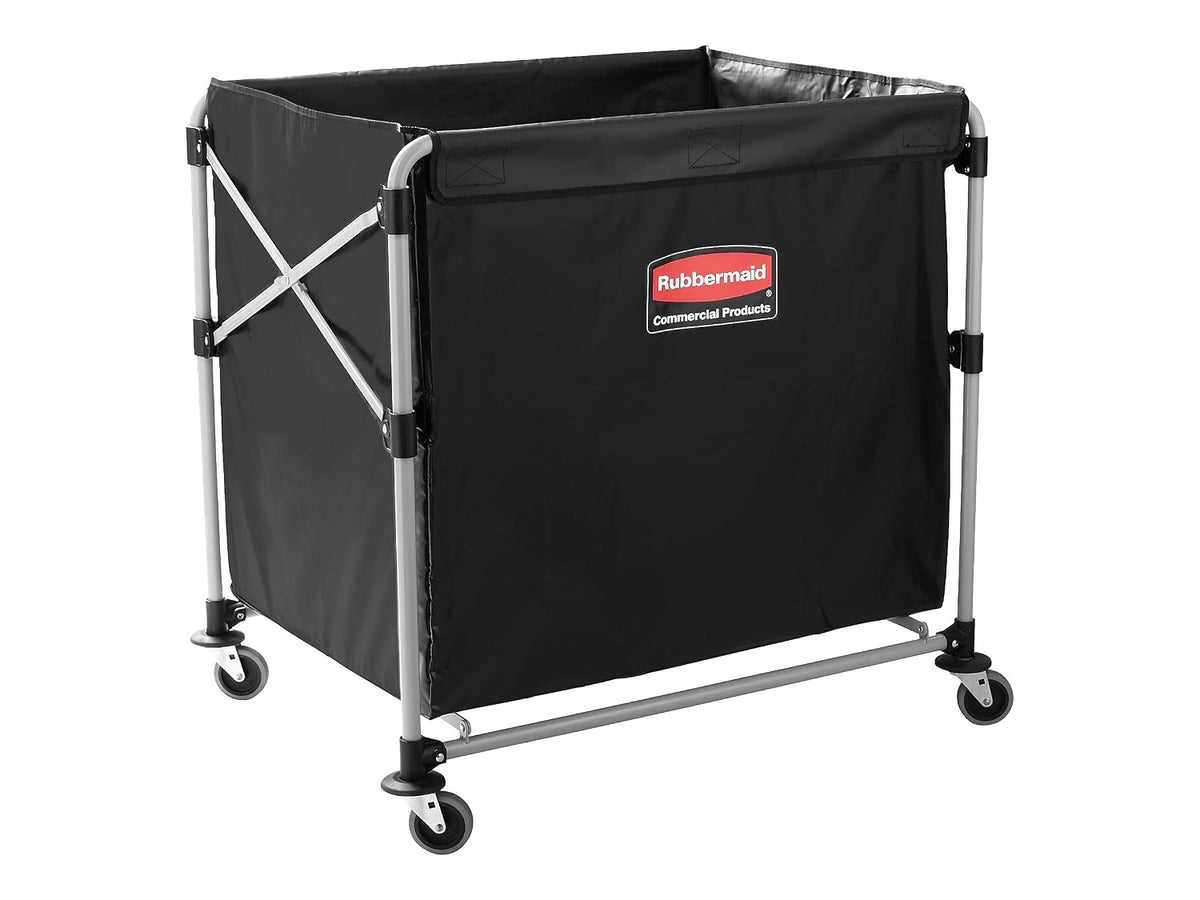 Rubbermaid Commercial Products Collapsible X-Cart, Black, 8 Bushel