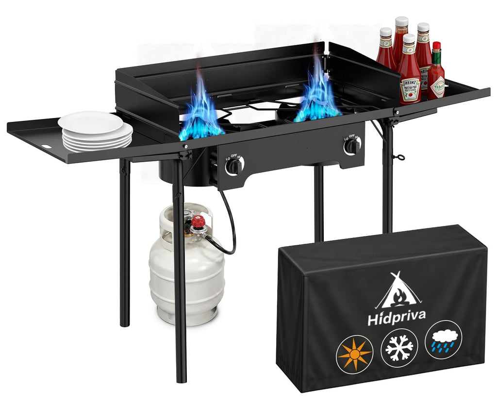 3 Burner Propane Gas Stove with Dustproof Cover