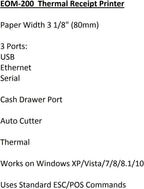 Cash Drawer + Thermal Receipt Printer -for Windows Systems Only