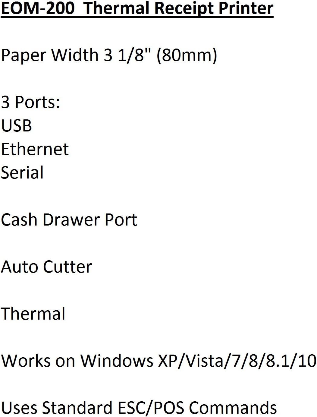 Cash Drawer + Thermal Receipt Printer -for Windows Systems Only