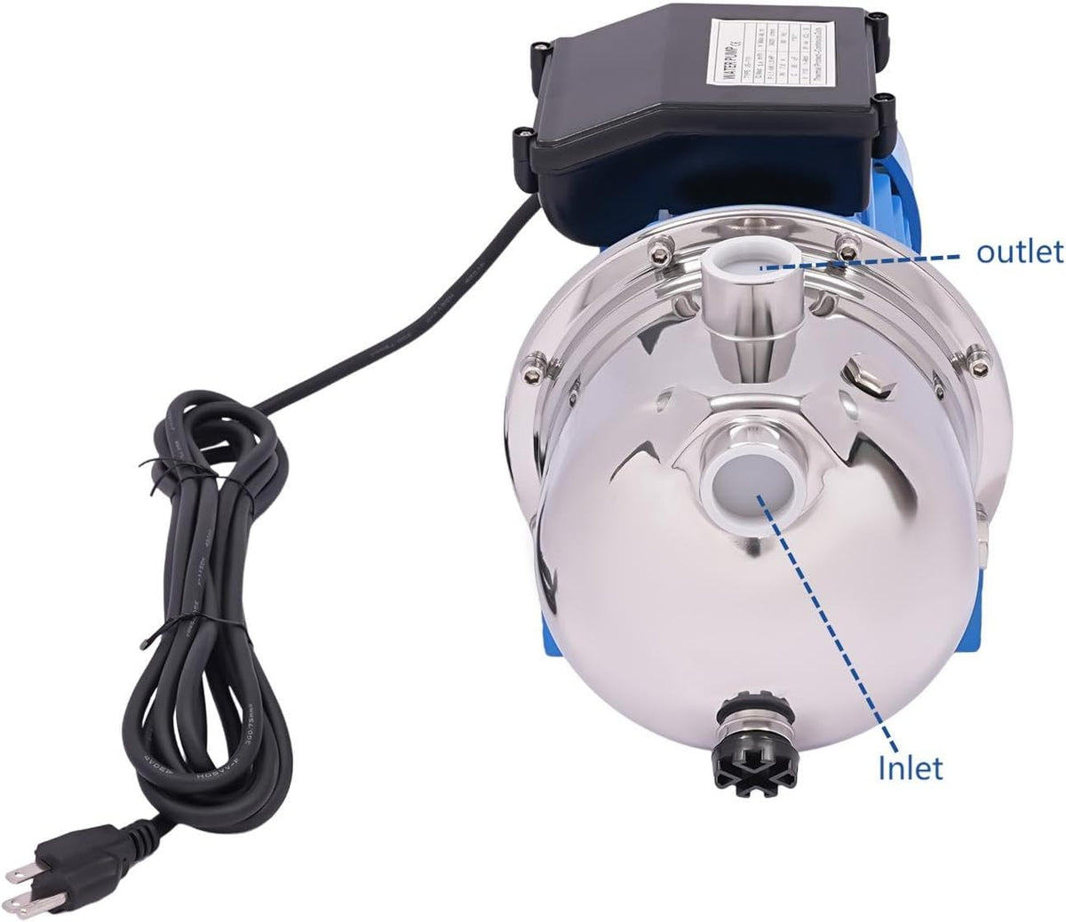1.5 HP Shallow Well Pump 1.5KW Shallow Well Jet Pump 15 GPM 157.5ft Lift Electric Sprinkler Booster Pump for Garden Lawn Home Irrigation Pressure Booster Pump