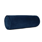 Sherry Kline Velvet Neck Bolster Pillows Set of 2, Plush Velvet Decorative Cylinder Throw Pillows for Couch, Sofa & Bed, Round Accent Pillow, Back & Neck Support, Brown, 18" x 6"