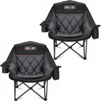 Overmont 2-Pack Oversized XL Camping Chairs - 500 lb Support