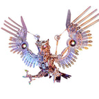 3D Metal Puzzle Half-Body Serpent Model Kit, 400PCS DIY Assemble Steampunk Bio-Mechanical Half-Body Serpent with LED Lights, Creative Handcrafted Art Craft Desktop Display & Decoration for Adults