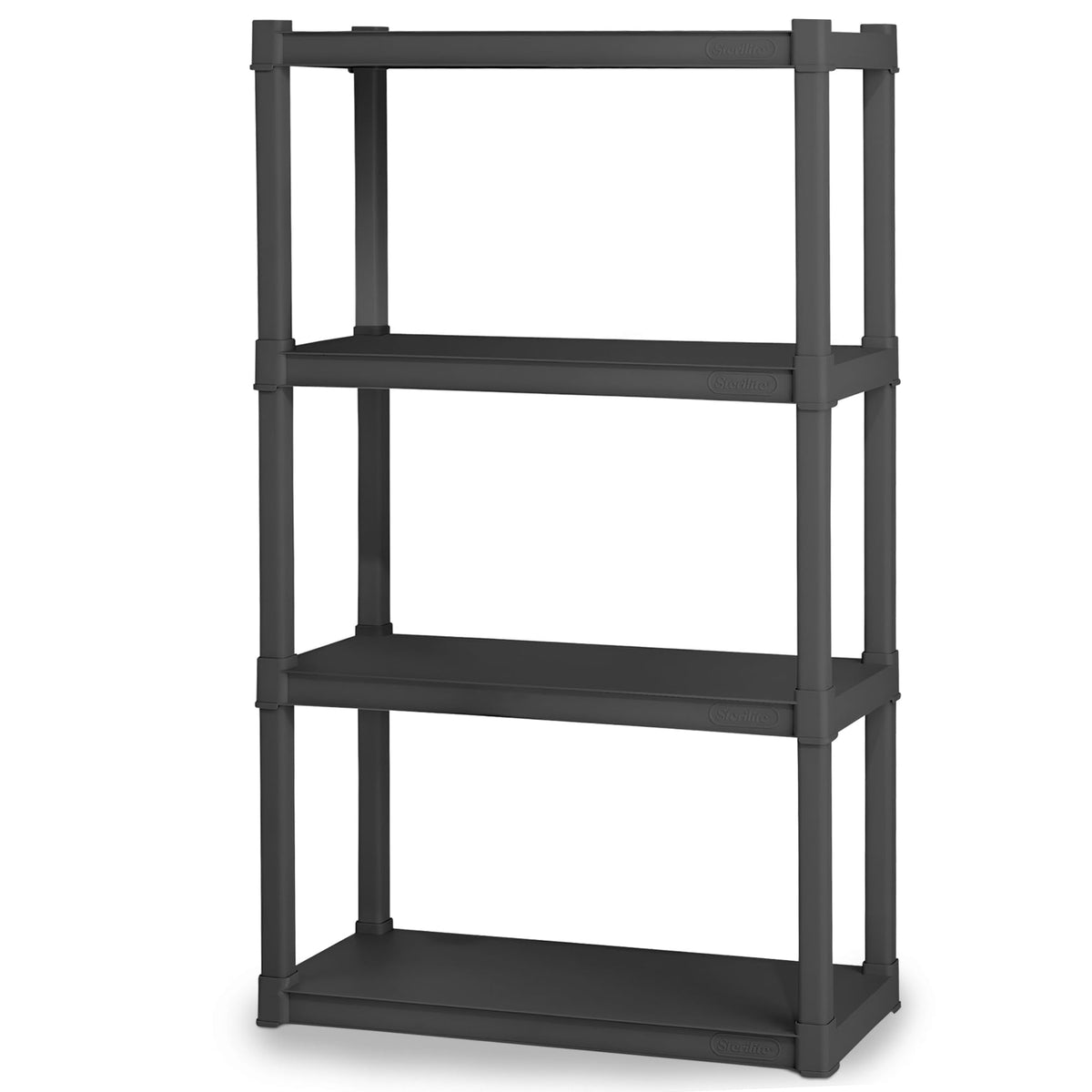 Sterilite 4 Shelf Cabinet, Lockable Utility Storage, Gray, 2-Pack