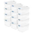 Sterilite Latching Box with Lids for Home and Office, 32 Quart, 6-Pack