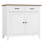 HORSTORS Farmhouse Kitchen Storage Cabinet, Small Buffet, Coffee Bar, Black