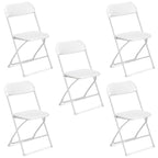 VINGLI 40 Pack Black Plastic Folding Chair, Indoor Outdoor Portable Stackable Commercial Seat with Steel Frame 350lb. Capacity for Events Office Wedding Party Picnic Kitchen Dining