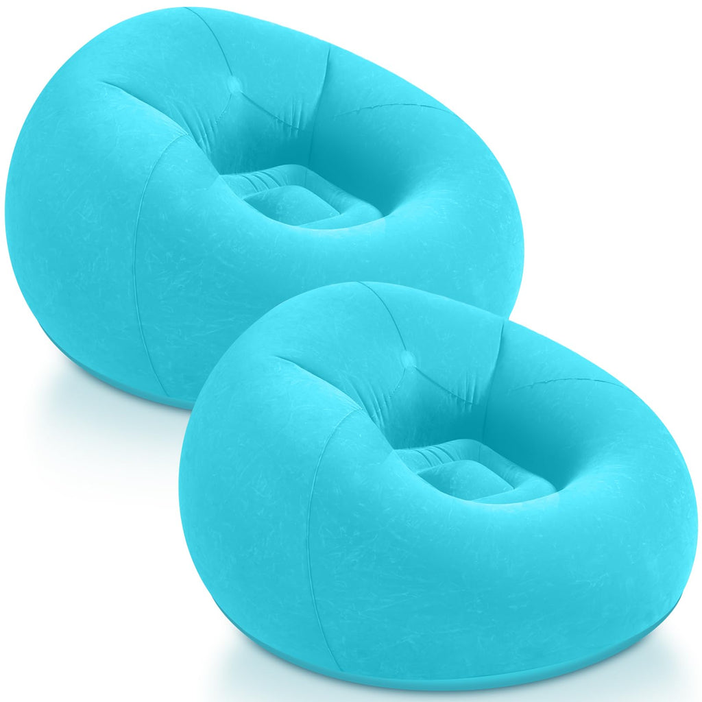 Realspring Inflatable Bean Bag Chairs,Coffee,4 Pcs