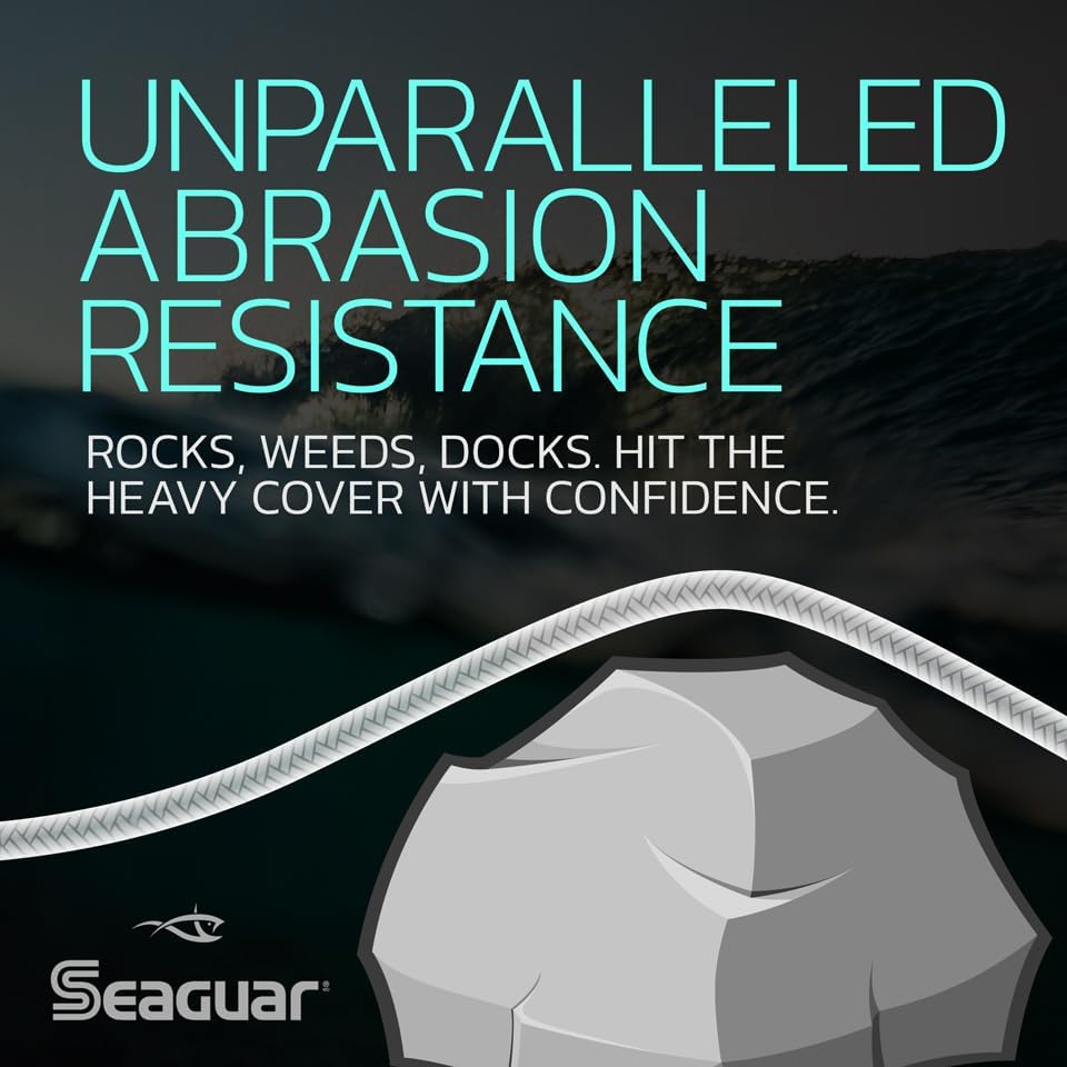 Seaguar Threadlock Braided Fishing Line, Low Visibility White, Multiple Sizes