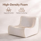 Memory Foam Bean Bag Chairs with Filler Faux (Dark Grey)