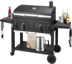Charcoal Grill 753 Sq In,Extra Large BBQ Grill Adjustable Charcoal Trays
