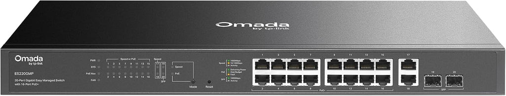 Omada ES220GMP, 16 Port Gigabit Easy Managed PoE Switch
