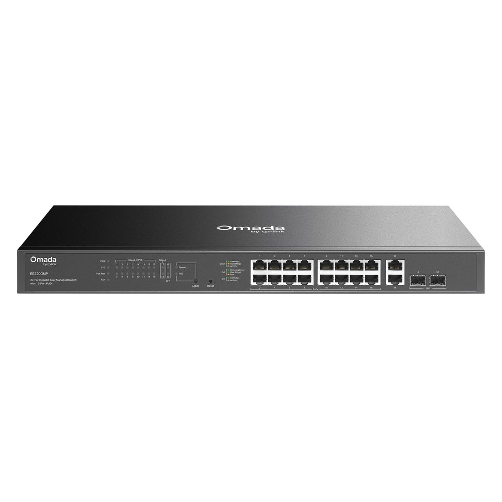 Omada ES220GMP, 16 Port Gigabit Easy Managed PoE Switch
