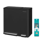 SONGMICS Trash Can, 13 + 6 Gallon Dual-Compartment, Soft-Close Lid