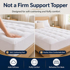 West Month Mattress Topper 1000gsm Premium Quilted, Mattress Cover with Deep Pocket Fits 8-21 Inch Mattresses, Breathable Fluffy Bed Topper for Soft Comfort (White,King)