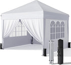 Driftalia 10x10 Pop Up Canopy Tent with Sidewalls, One-Push Instant Setup