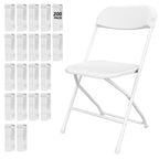 10 Pack White Folding Chairs for School Events Wedding Party Picnic