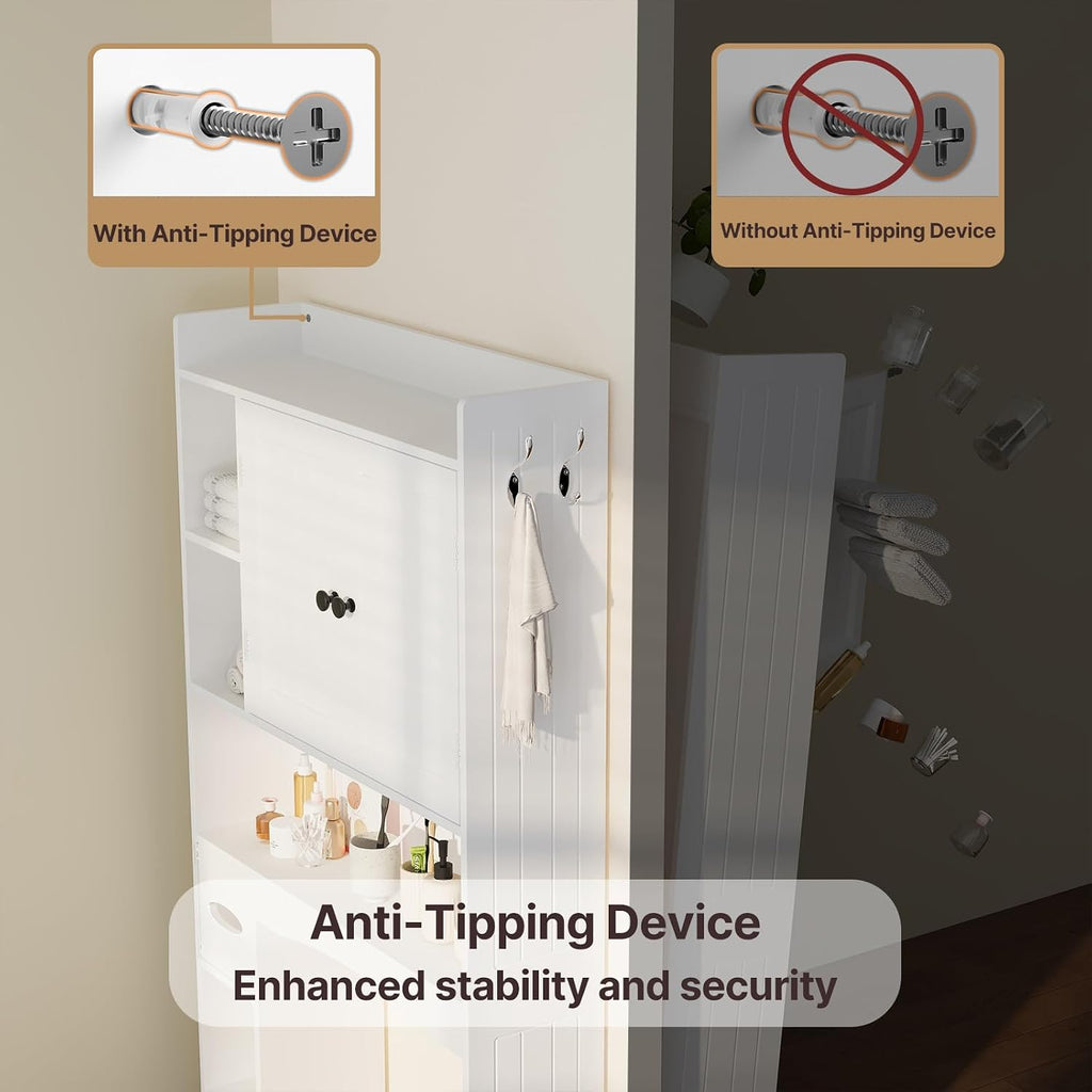 Gizoon 66''H Over The Toilet Storage Cabinet, with Ample Storage Space