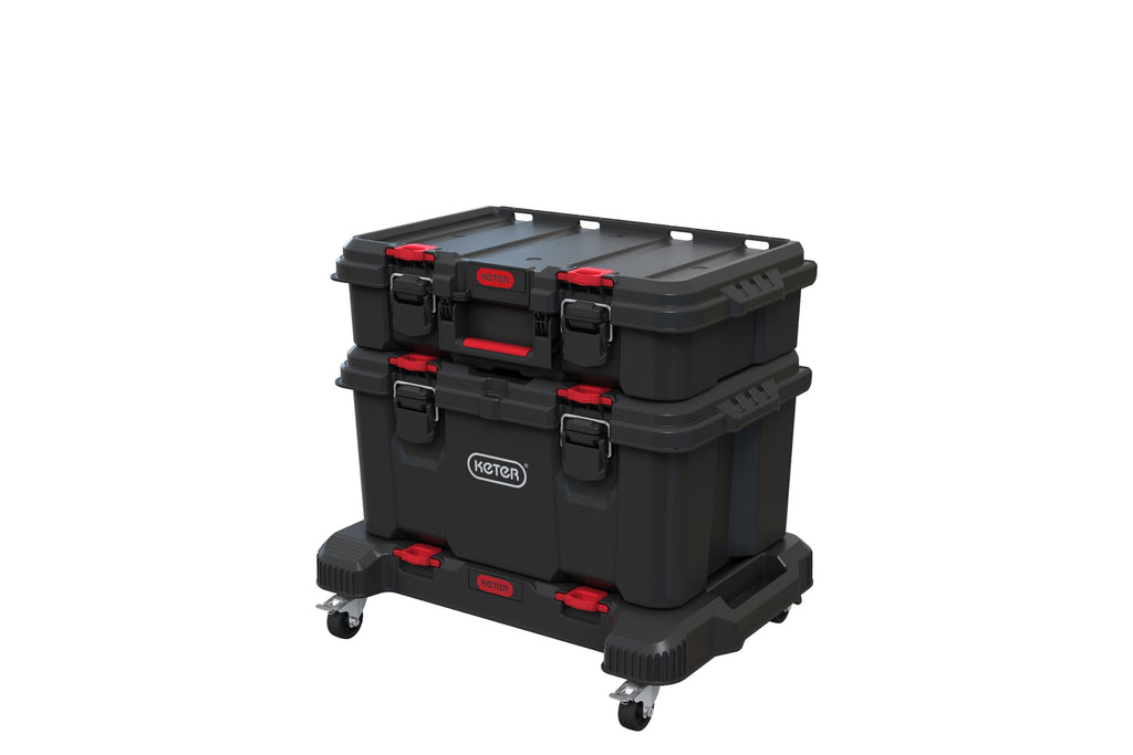 Keter Stack N Rolling Tool Box Modular Storage System 3 Piece