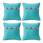 Outdoor Sunbrella Decorative Pillows Pack of 4, 20" x 12" Outdoor Pillow Set for Couch Bed Throw Patio Sofa, Airies Marble
