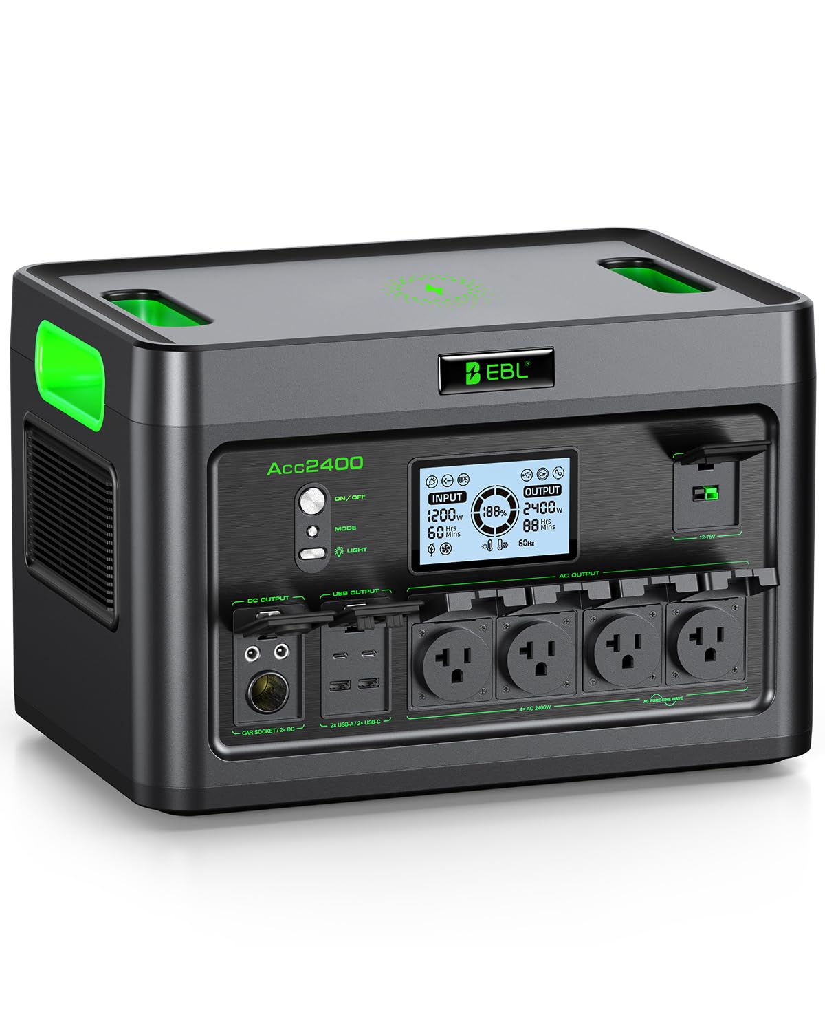 EBL Portable Power Station 500w(Peak 1000W), Camping Solar 519.48Wh Outdoor