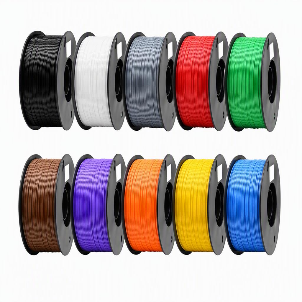 PETG 3D Printer Filament 1.75mm, 16-Color Set, Strong & Durable，Heat-Resistant, Low-Warp, Smooth Finish, Ideal for Functional Parts, Engineering Models & Large Multi-Color Printing Projects